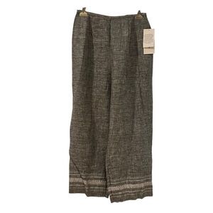 NWT! Norton McNaughton 100% linen cropped pants